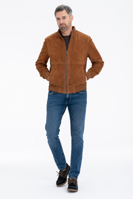 Pánská bunda kůže kozina – BOMBER